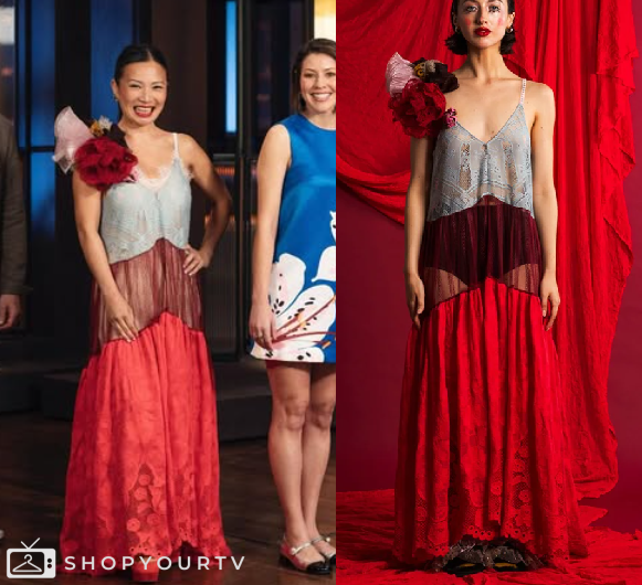 Masterchef AU: Season 17 Poh Ling Yeow's Blue/Red Cami Dress | Shop Your TV
