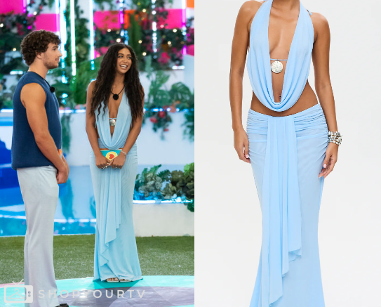 cierra love island blue dress Murci Clothes, Style, Outfits, Fashion, Looks __tab1:description A touch of mystique Color:Bar Pink