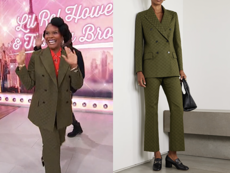 Sherri: November 2025 Tabitha Brown's Olive Green Monogram Blazer and ...