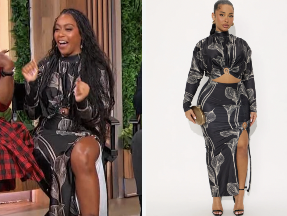 Sherri: November 2025 DomiNque Perry's Black Floral Crop Top and Maxi ...