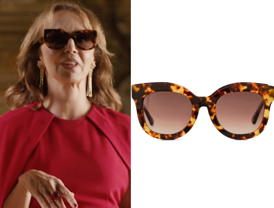 Diff Emily In Paris Sylvie brown and black tortoise sunglasses EMILY IN PARIS - SYLVIE + EDITORIAL TORTOISE + BROWN  main image 3