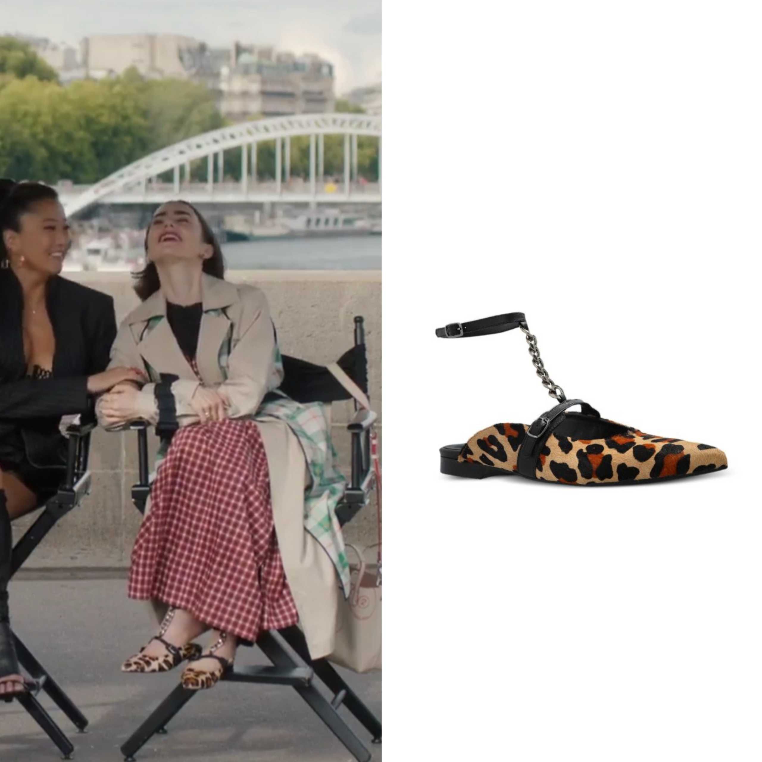 Emily in Paris: Season 5 Episode 6 Emily's Leopard Flat Sandals