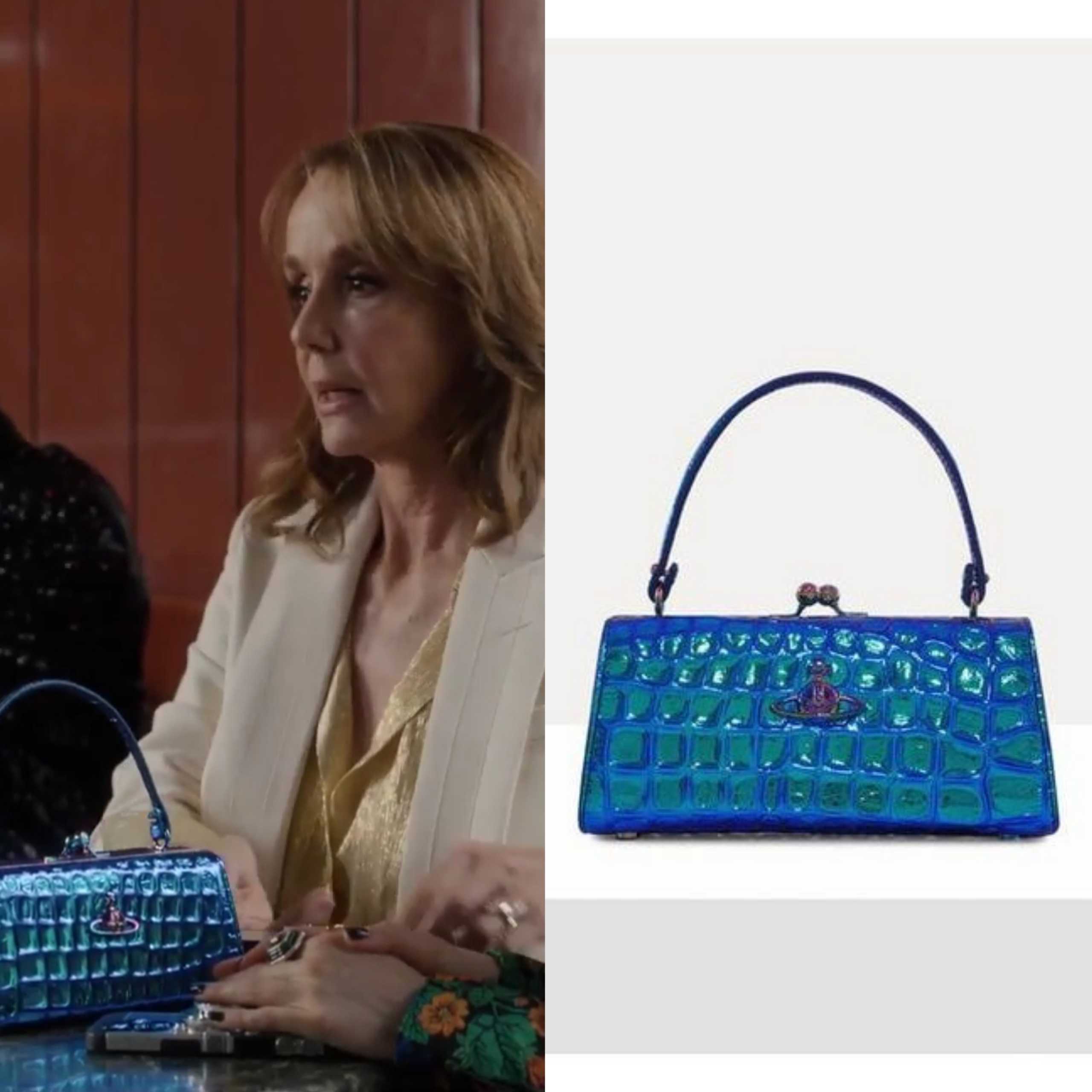 Emily in Paris: Season 5 Episode 8 Emily's Iridescent Croc Bag Emily in Paris: Season 5 Episode 8 Emily's Iridescent Croc Bag