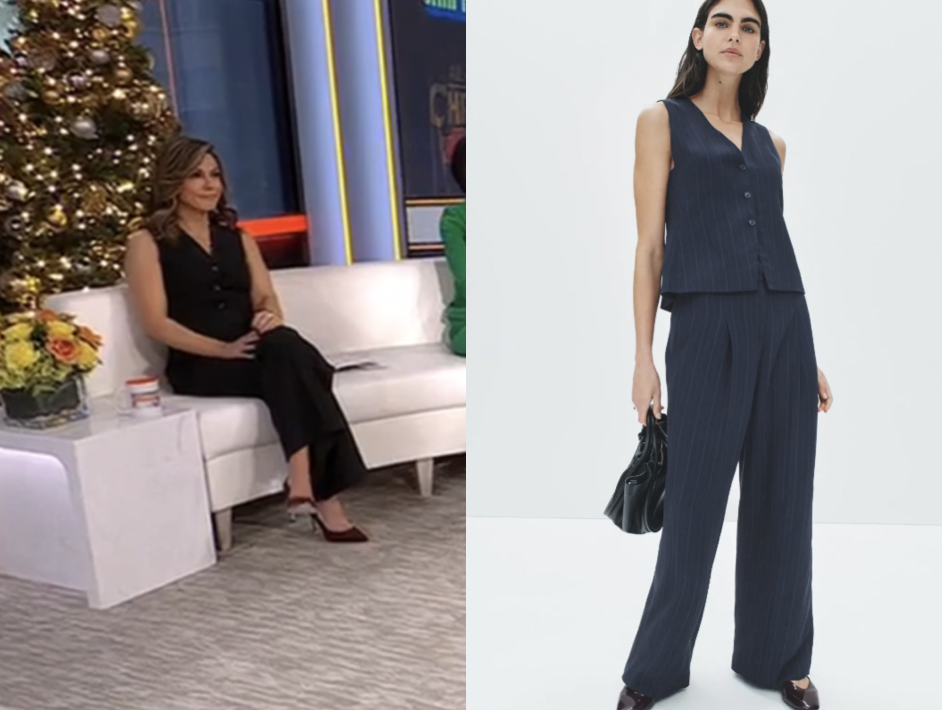 Outnumbered: December 2025 Lisa Boothe's Navy Blue Pinstripe Vest and ...