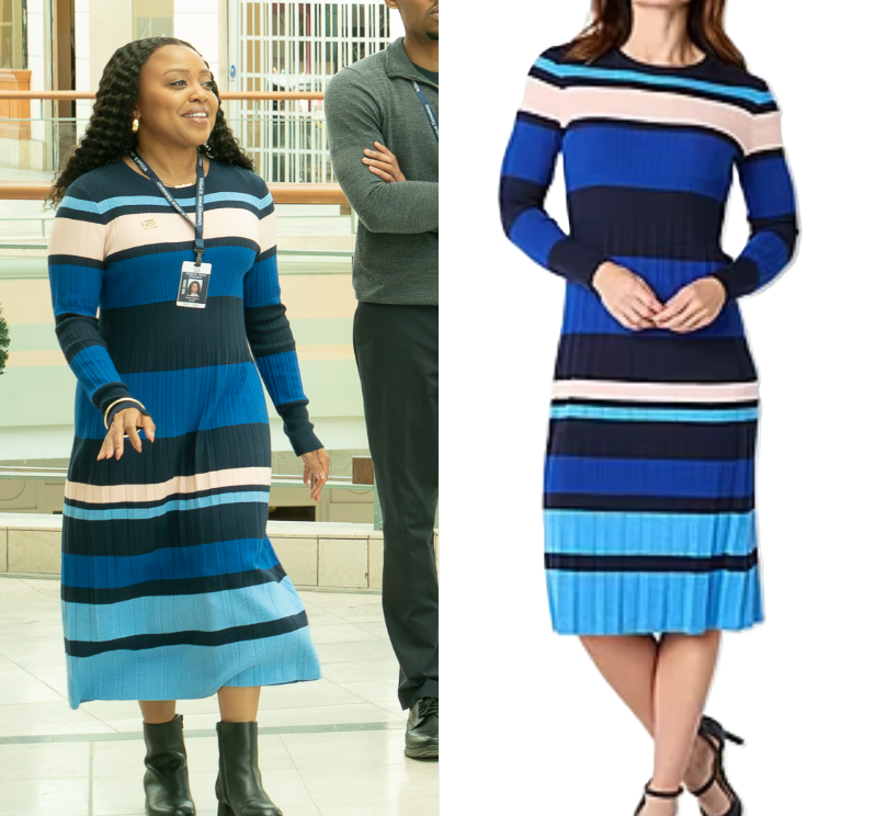 Abbott Elementary: Season 5 Episode 9 Janine's Striped Sweater Dress | Shop  Your TV