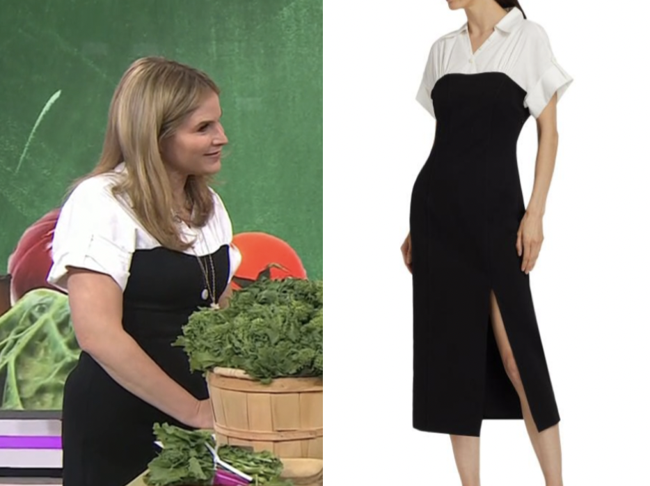 The Today Show: January 2026 Jenna Bush Hager's Black and White Layered  Midi Shirt Dress | Shop Your TV