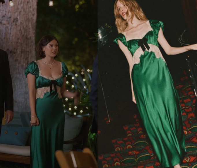 Shrinking: Season 3 Episode 1 Alice's Silk Green Dress | Shop Your TV Shrinking: Season 3 Episode 1 Alice's Silk Green Dress | Shop Your TV