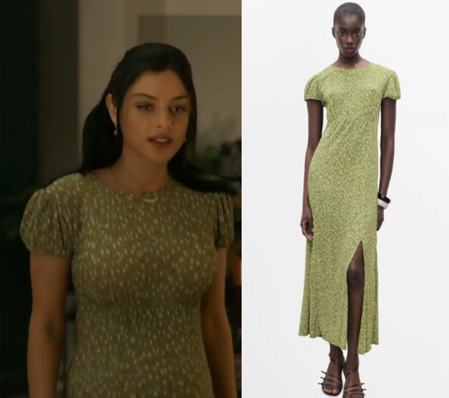 Memory of a Killer: Season 1 Episode 1 Maria's Green Floral Print Dress ...
