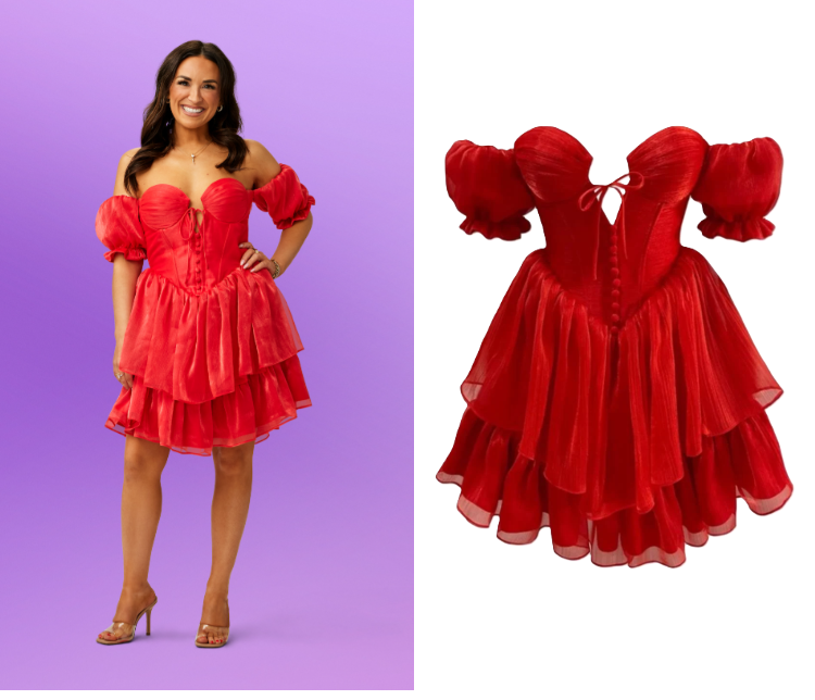 sandals for red dress Helen Midi Dress