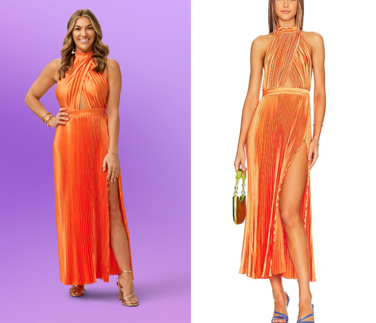 open lace back dress Zainab Eyelet dress-Orange