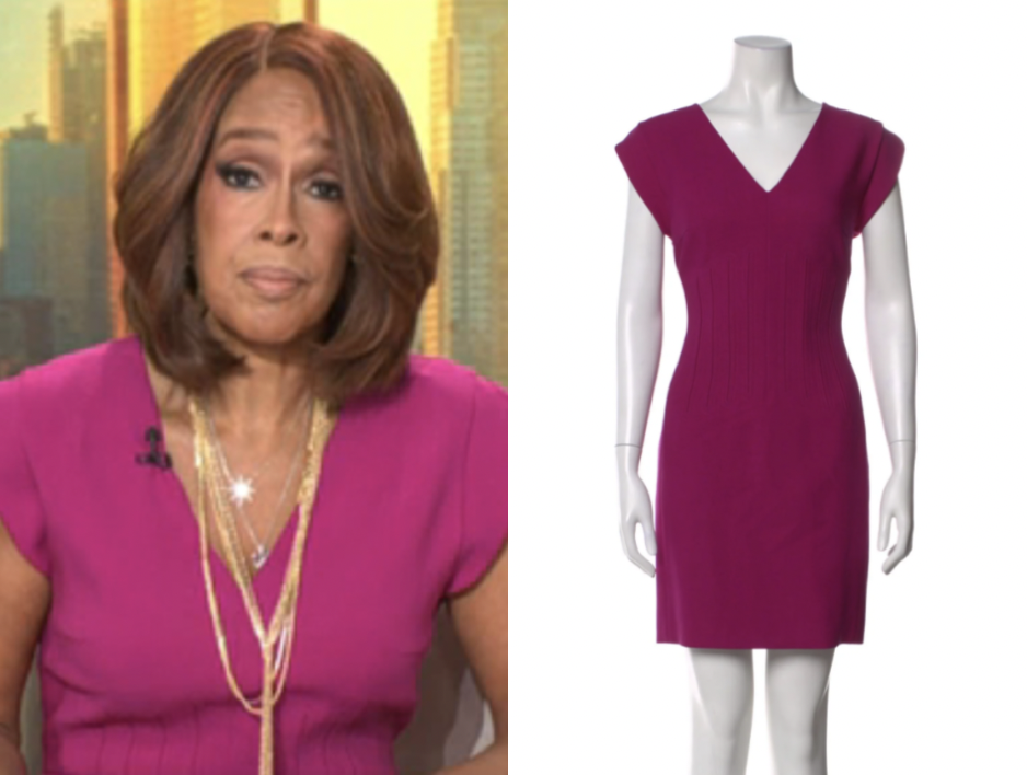 CBS Mornings: March 2026 Gayle King's Pink V-Neck Dress | Shop Your TV