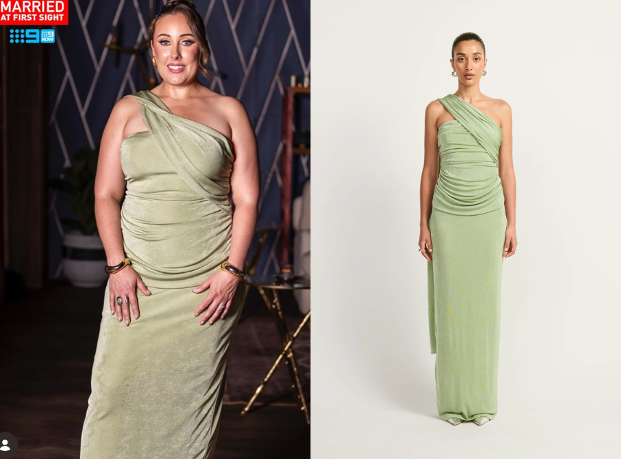green emerald velvet dress Hire TOJHA Iesha Dress in Matcha Green – SUSTAINABLY. The Dress Hire main image 0