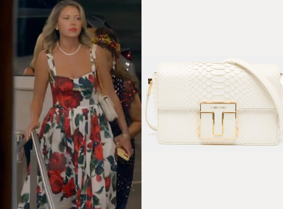 Real Housewives of Beverly Hills: Season 15 Episode 15 Amanda’s White Leather Shoulder Bag