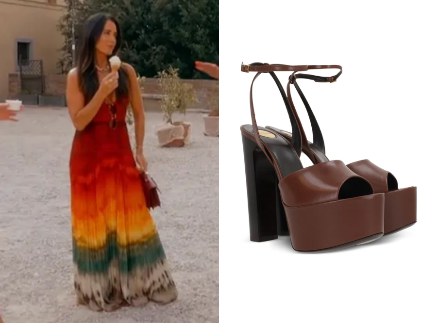 Real Housewives of Beverly Hills: Season 15 Episode 15 Kyle’s Leather Platform Sandals