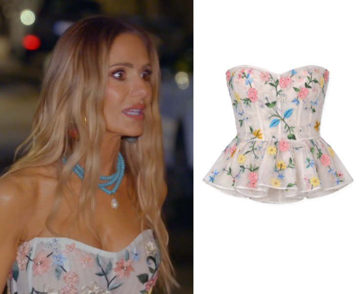 Real Housewives of Beverly Hills: Season 15 Episode 15 Dorit’s Floral Corset Top