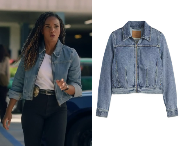 The Rookie: Season 8 Episode 11 Nyla's Zip Denim Jacket | Shop Your TV