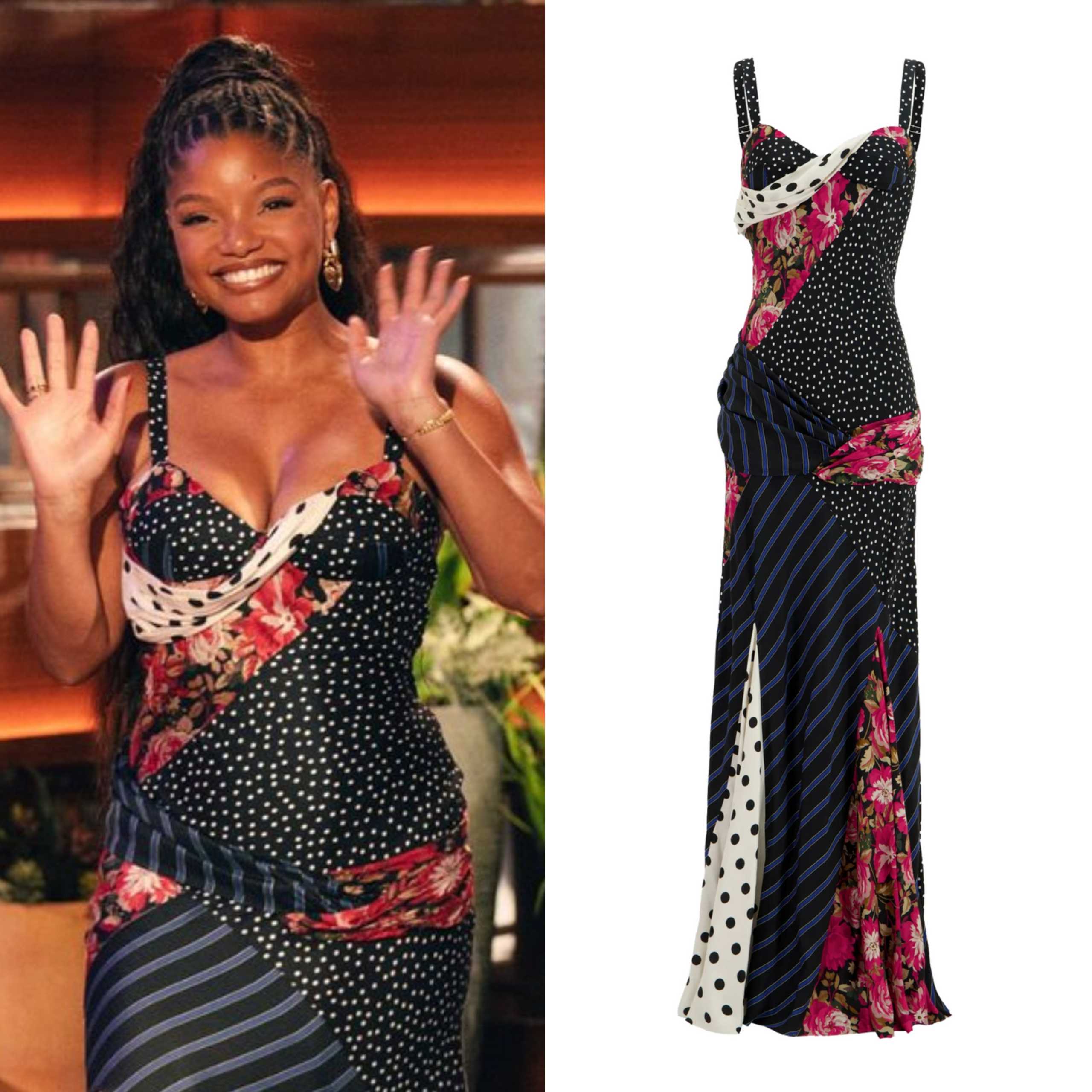 chinese dress ladies Kelly Clarkson Ivory Off Shoulder 2024 Grammys Red Carpet Dress main image 1