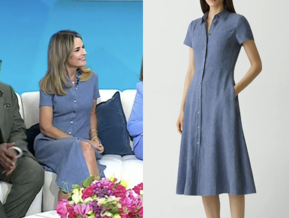 savannah guthrie denim dress Savannah's belted denim dress on Today