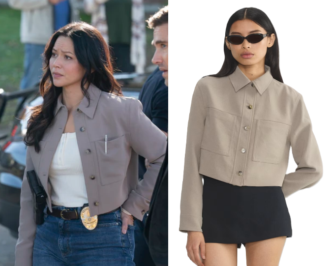 The Rookie: Season 8 Episode 16 Lucy's Grey Crop Jacket | Shop Your TV
