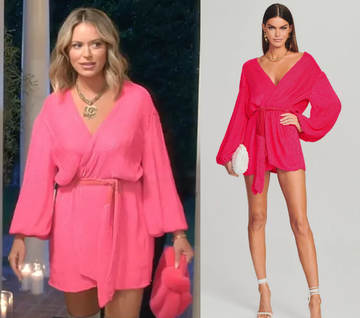 Real Housewives of Beverly Hills: Season 15 Episode 16 Amanda’s Pink Wrap Dress