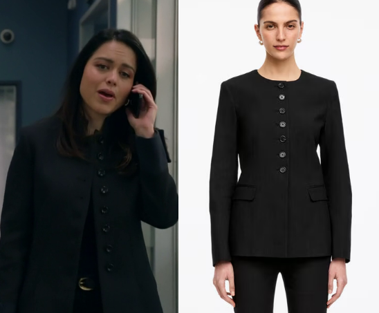 The Rookie Jacket The Rookie: Season 8 Episode 14 Nyla's Black Leather Bomber Jacket ...