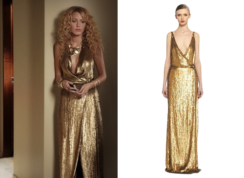 Gossip Girl: Season 5 Episode 9 Serena's Gold Dress | Shop Your TV Gossip Girl: Season 5 Episode 9 Serena's Gold Dress | Shop Your TV